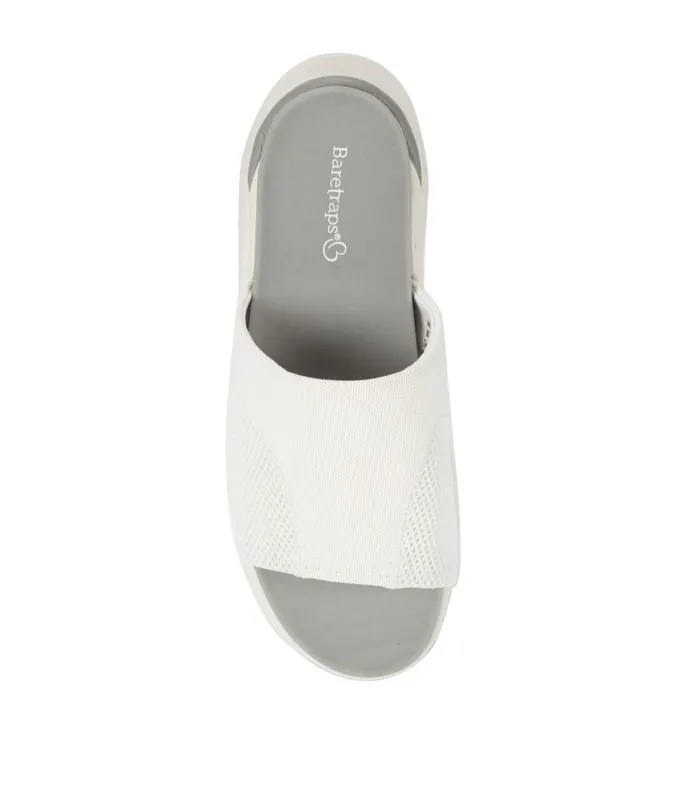 Women Baretraps Active Sandals Whisper Platform Slide Sandal White
