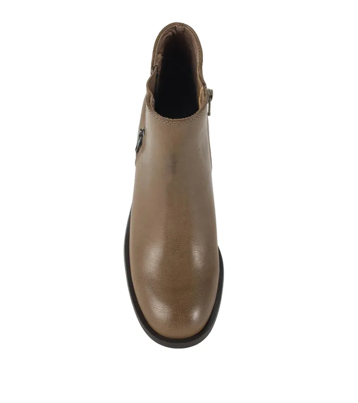 Women Baretraps Booties Avery Block Heel Bootie Truffle