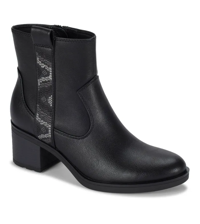 Women Baretraps Booties Covina Block Heel Bootie Black