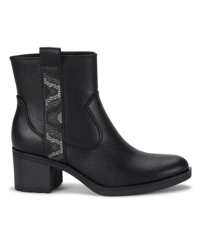 Women Baretraps Booties Covina Block Heel Bootie Black