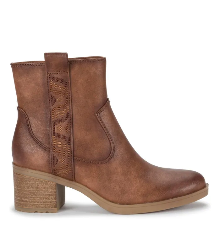 Women Baretraps Booties Covina Block Heel Bootie Brush Brown