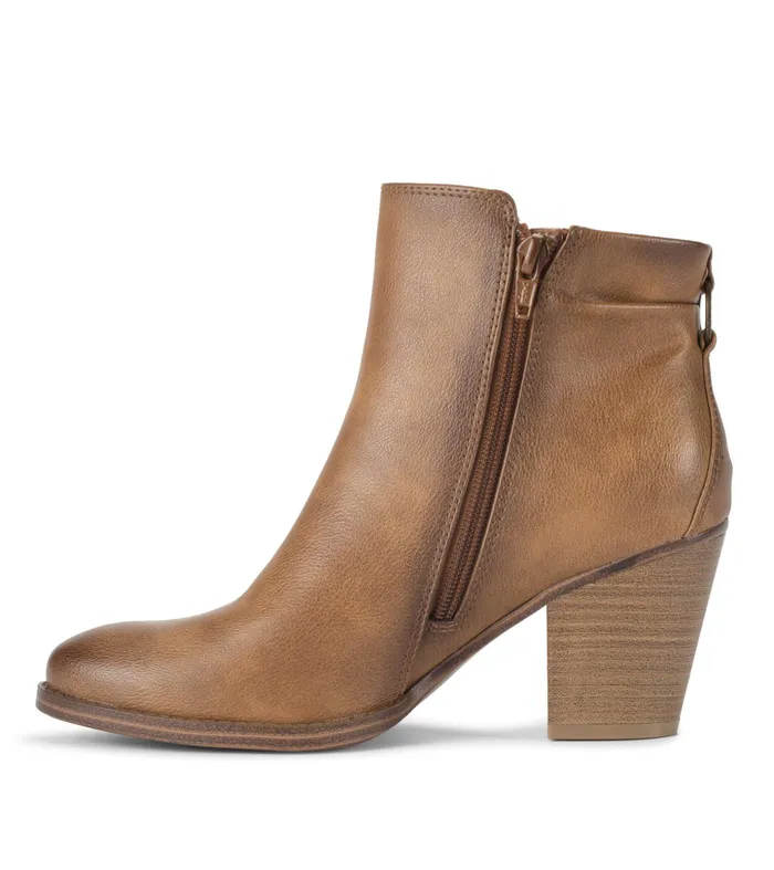 Women Baretraps Booties Crystal Block Heel Bootie Auburn