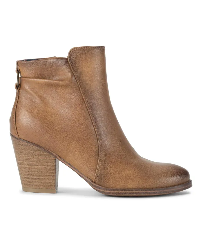 Women Baretraps Booties Crystal Block Heel Bootie Auburn