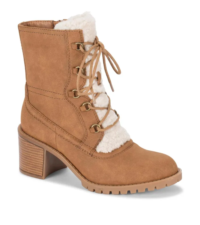 Women Baretraps Booties Hadlee Lace Up Bootie Cognac
