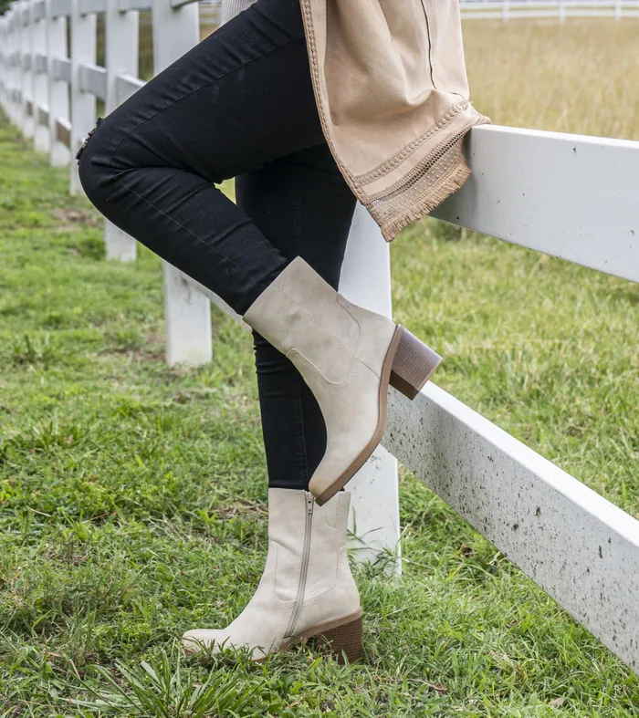 Women Baretraps Booties Mckenna Mid Calf Boot Milkyway