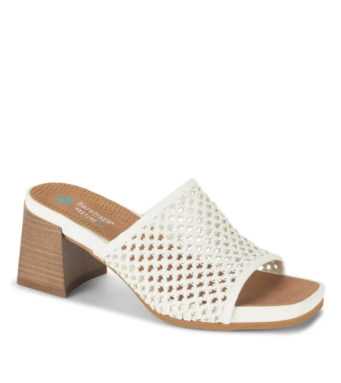 Women Baretraps Posture Plus Sandals Brenda Block Heel Sandal Cream