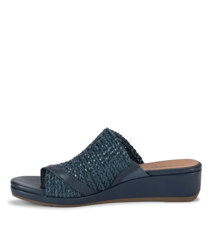 Women Baretraps Slides and Slip On Sandals Abey Wedge Slide Sandal Navy Blue
