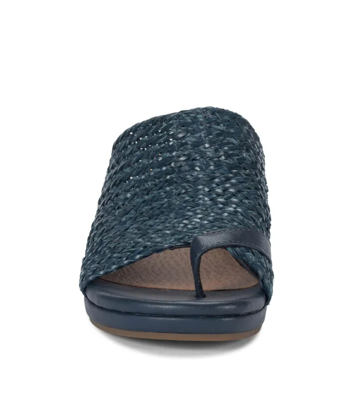 Women Baretraps Slides and Slip On Sandals Abey Wedge Slide Sandal Navy Blue