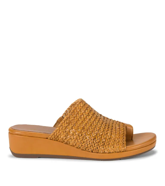 Women Baretraps Slides and Slip On Sandals Abey Wedge Slide Sandal Safari Yellow