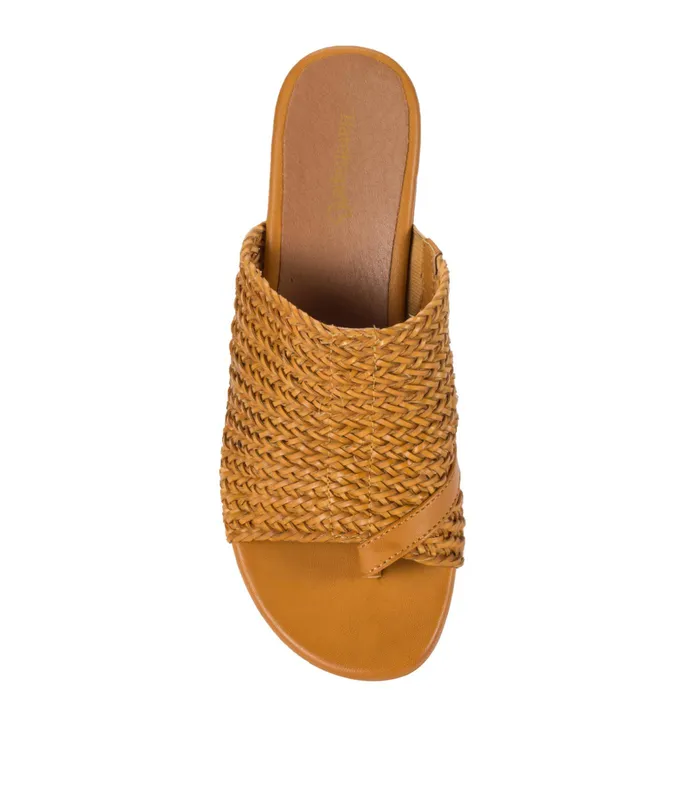 Women Baretraps Slides and Slip On Sandals Abey Wedge Slide Sandal Safari Yellow