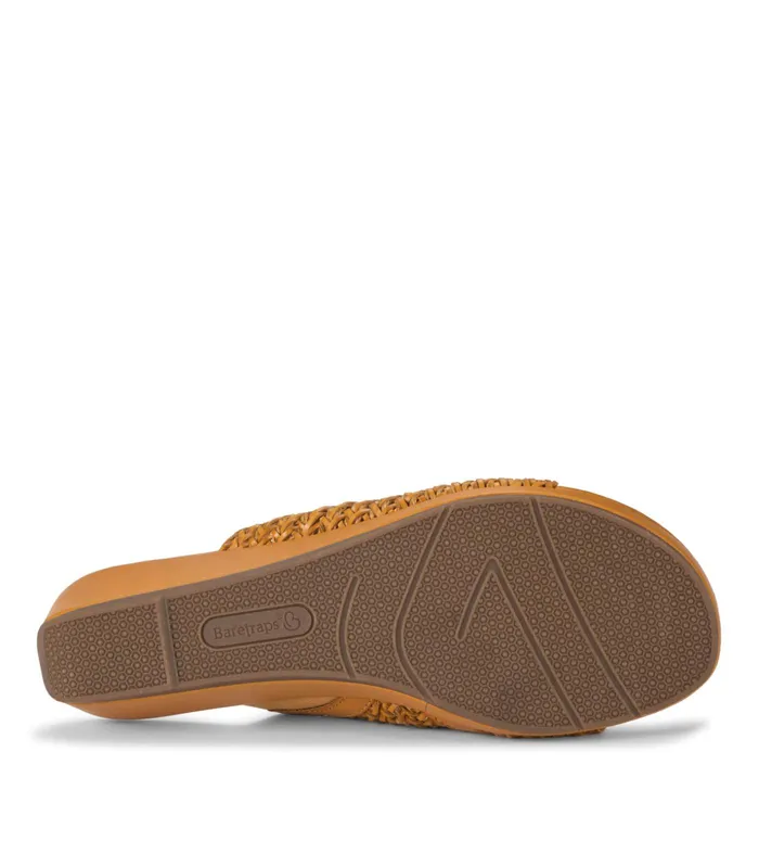Women Baretraps Slides and Slip On Sandals Abey Wedge Slide Sandal Safari Yellow