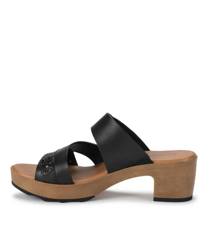 Women Baretraps Slides and Slip On Sandals Gigi Block Heel Slide Sandal Black