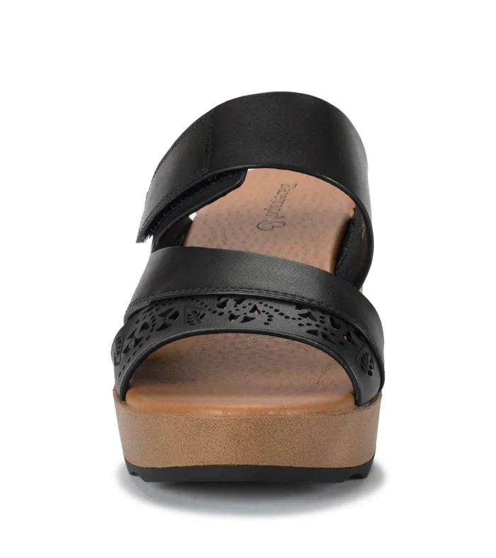 Women Baretraps Slides and Slip On Sandals Gigi Block Heel Slide Sandal Black