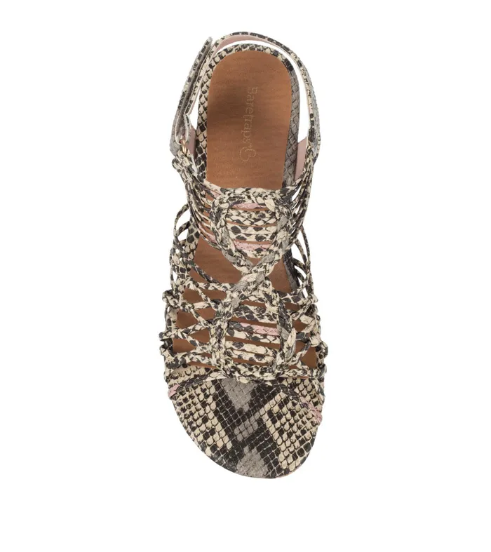 Women Baretraps Wedge Sandals Areana Wedge Sandal Blush Multi Snake