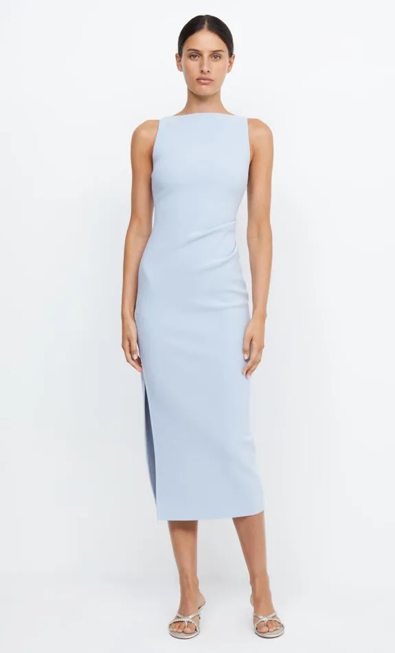 Women BE MINE TUCK DRESS 8211 DUSTY BLUE Bec Bridge Midi Dresses
