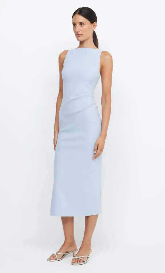 Women BE MINE TUCK DRESS 8211 DUSTY BLUE Bec Bridge Midi Dresses