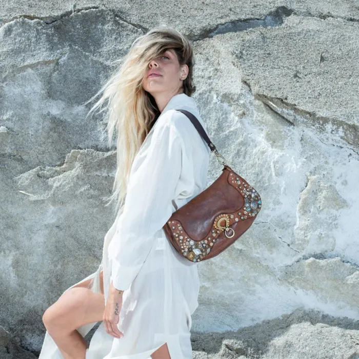 Women Bella Di Notte Cognac Campomaggi ShoulderHobo Bag Women Bella Di Notte Cognac Campomaggi ShoulderHobo Bag