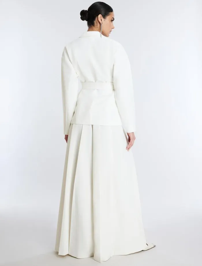 Women Belted Blazer Gardenia BCBG Suiting
