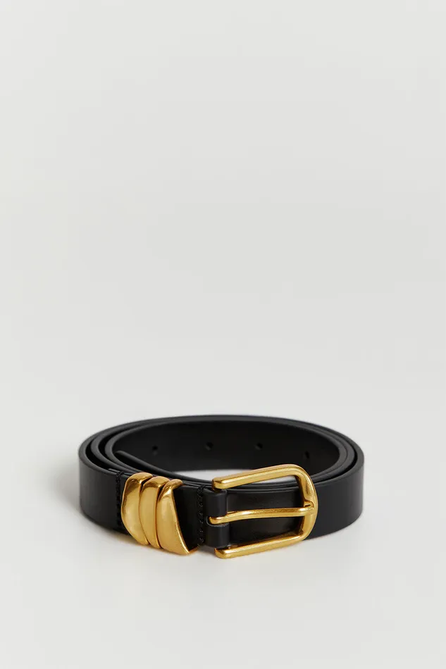 Women Belts DISSH GRACIE BLACK LEATHER BELT