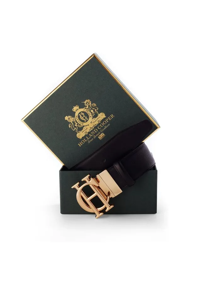 Women Belts Holland Cooper HC Classic Belt Reversible Black Tan