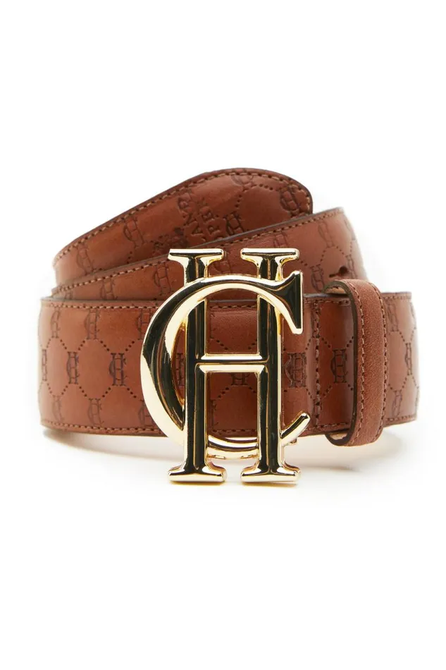 Women Belts Holland Cooper HC Classic Belt Tan Monogram