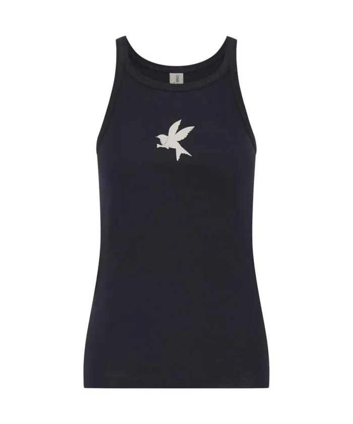 Women BLACK ONE TEASPOON RIB SINGLET One Teaspoon Tees and Tanks Women BLACK ONE TEASPOON RIB SINGLET One Teaspoon Tees and Tanks