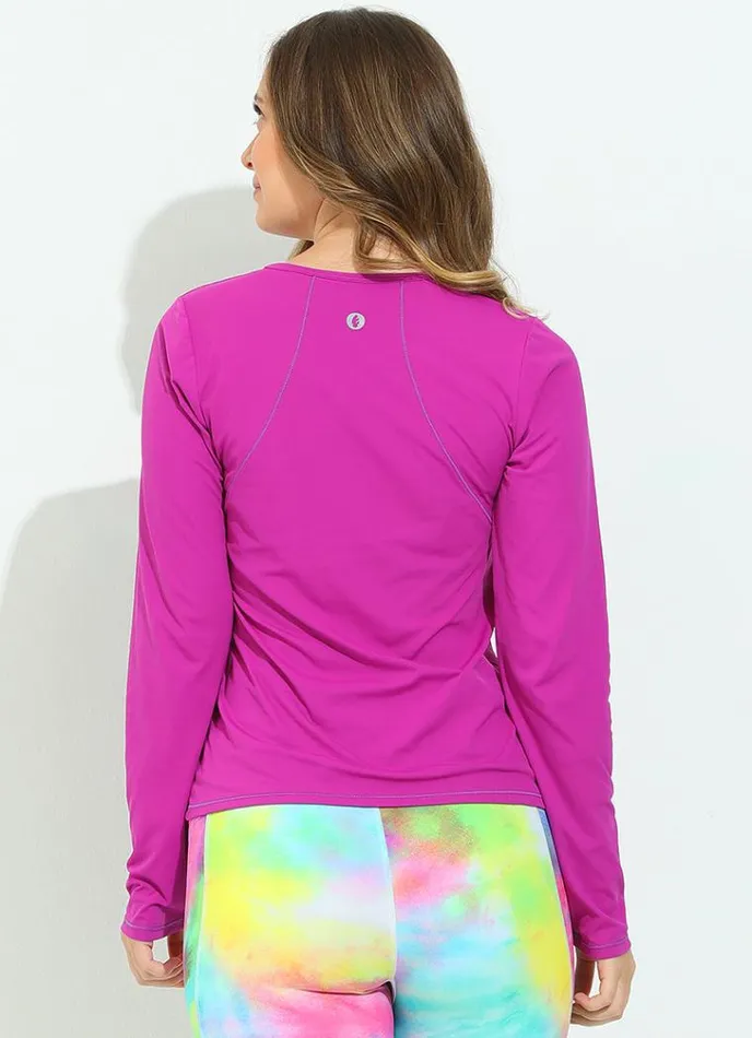 Women Bossa Top Magenta Dona Jo Long Sleeve Shirts