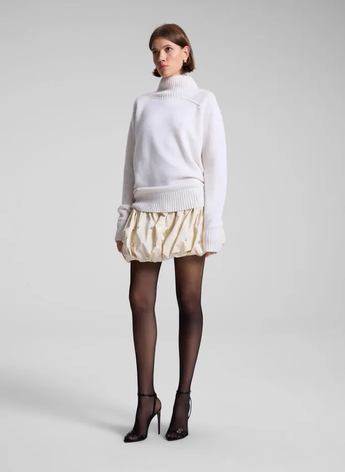 Women Bottoms ALC Holly Embellished Convertible Skirt Cream