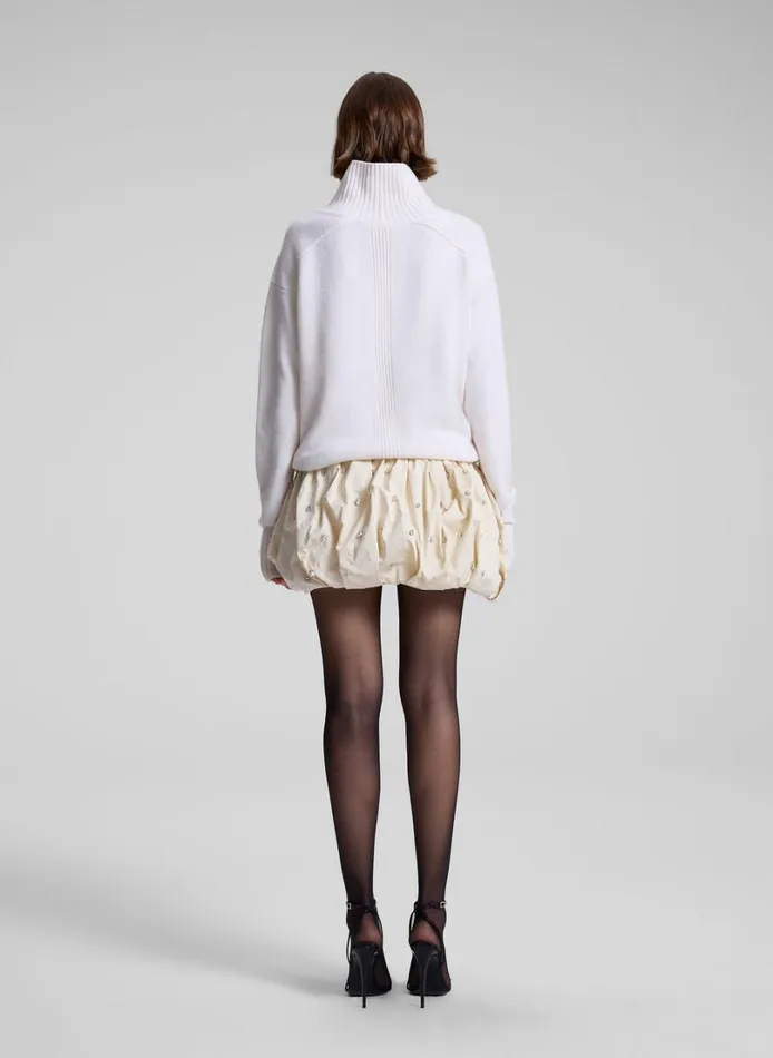 Women Bottoms ALC Holly Embellished Convertible Skirt Cream