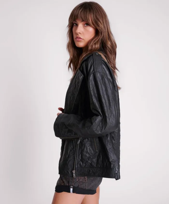 Women BOYFRIEND LEATHER BIKER JACKET One Teaspoon Leather Jackets