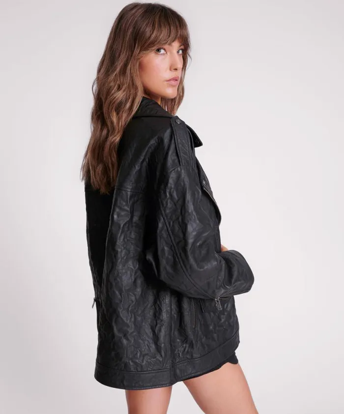 Women BOYFRIEND LEATHER BIKER JACKET One Teaspoon Leather Jackets
