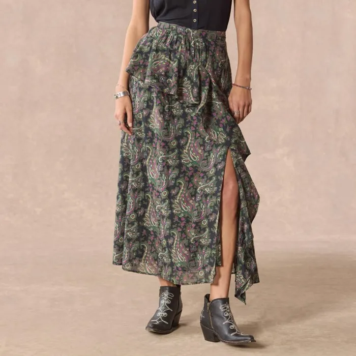 Women Caldera Ruffle Skirt Petite Black Multi Sundance Catalog Petite Styles Women Caldera Ruffle Skirt Petite Black Multi Sundance Catalog Petite Styles