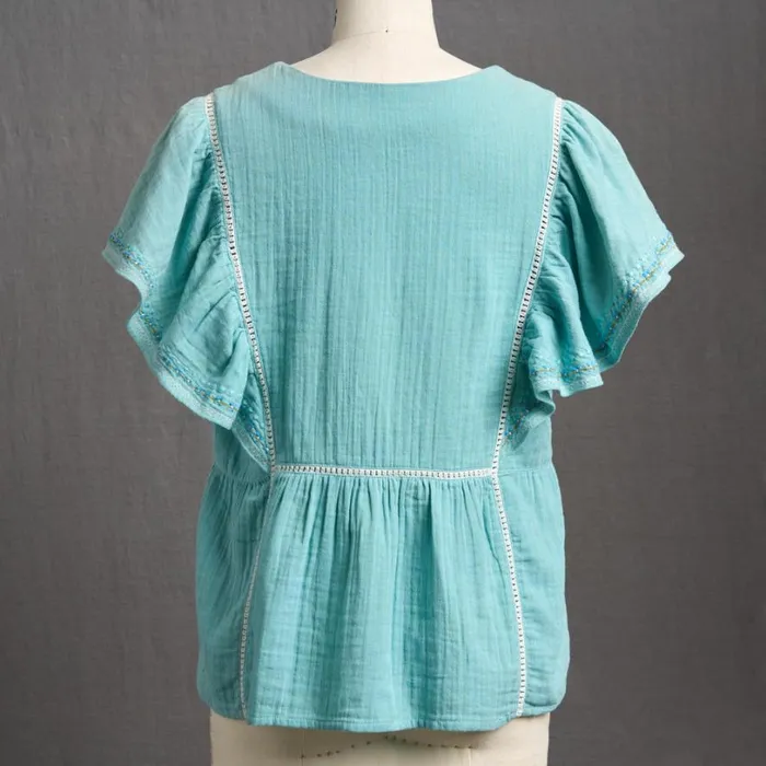 Women Charming Days Top Petite Turquoise Sundance Catalog Petite Styles Women Charming Days Top Petite Turquoise Sundance Catalog Petite Styles