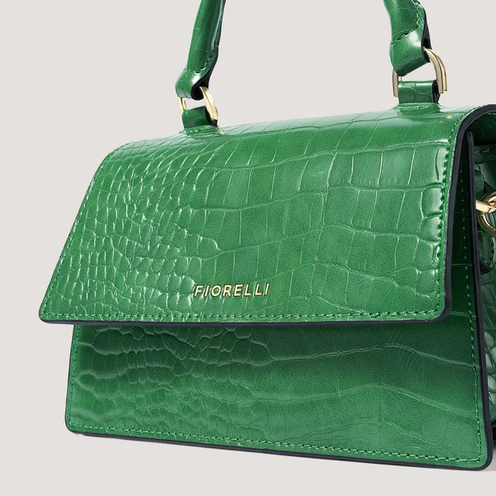 Women Colton Mini TopHandle Bag Green Croc Fiorelli Mini Bags