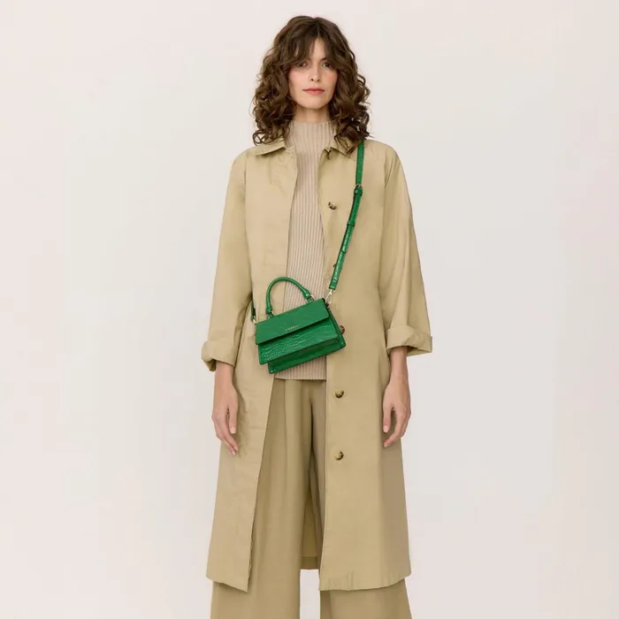 Women Colton Mini TopHandle Bag Green Croc Fiorelli Mini Bags