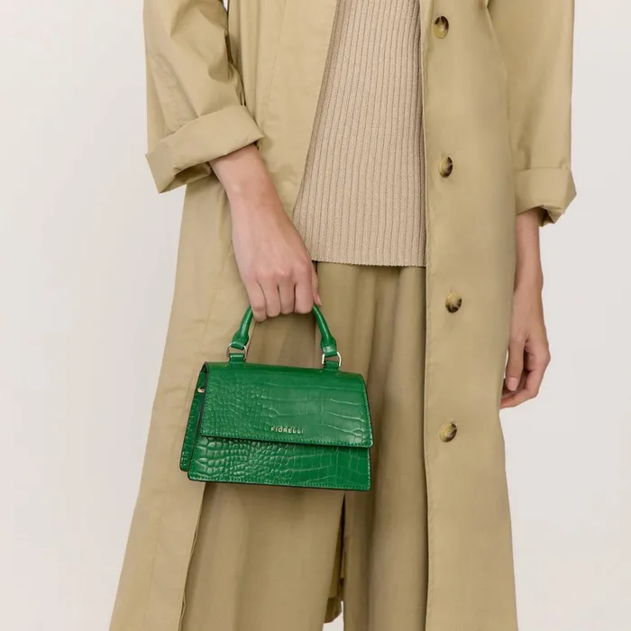 Women Colton Mini TopHandle Bag Green Croc Fiorelli Mini Bags
