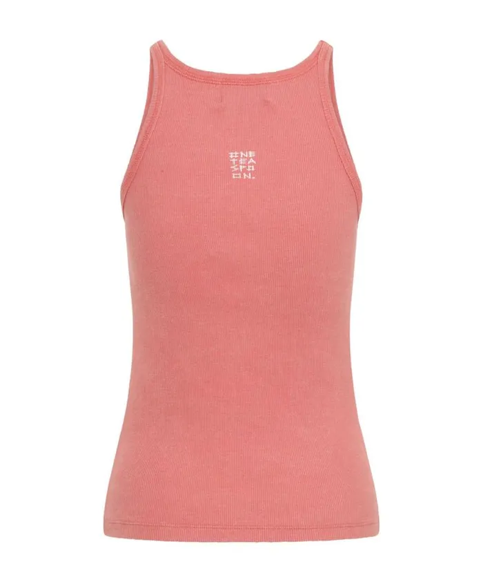 Women CORAL ONE TEASPOON RIB SINGLET One Teaspoon Tees and Tanks Women CORAL ONE TEASPOON RIB SINGLET One Teaspoon Tees and Tanks