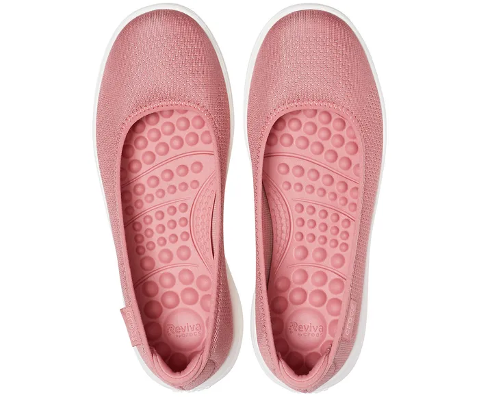 Women Crocs Crocs Reviva Flat Blossom White Flats