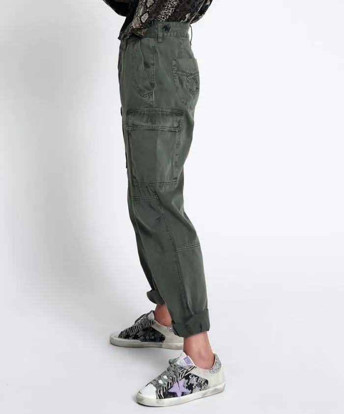 Women DARK KHAKI CARGO MOTION PANTS One Teaspoon Bottoms