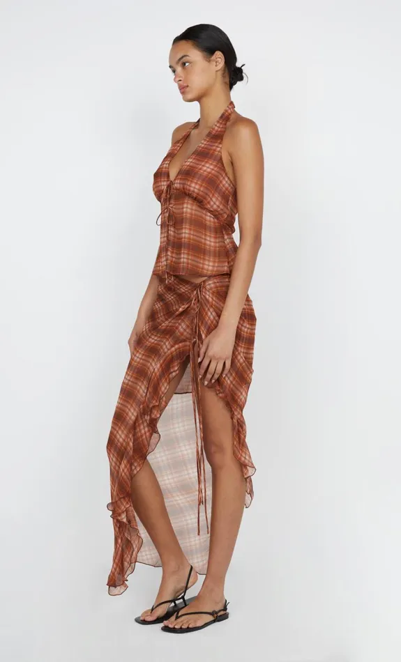 Women DEVI SARONG SKIRT 8211 DESERT CHECK Bec Bridge Skirts