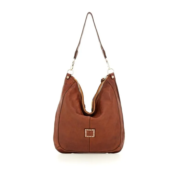 Women Diaspro Cognac Campomaggi ShoulderHobo Bag