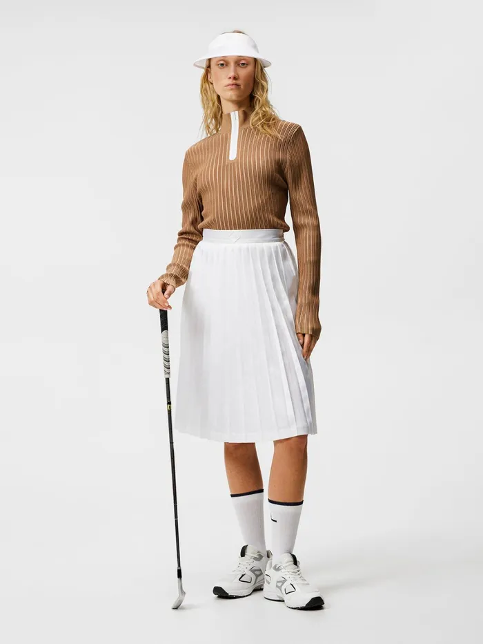 Women Dorothea Pleated Skirt White JLindeberg Skirts Women Dorothea Pleated Skirt White JLindeberg Skirts