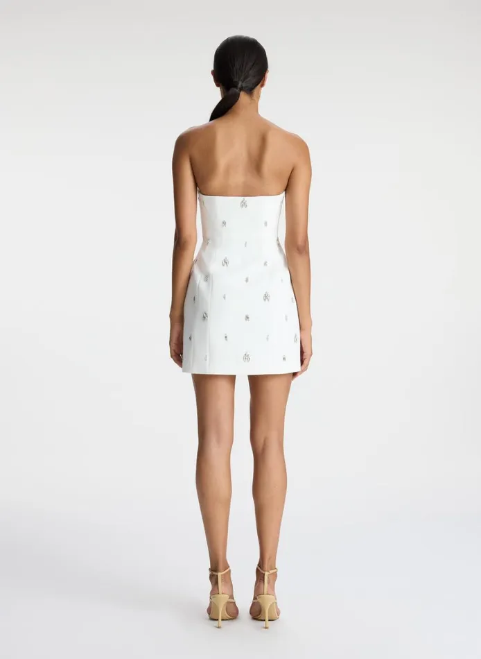 Women Dresses ALC Elsie Strapless Embellished Mini Dress White