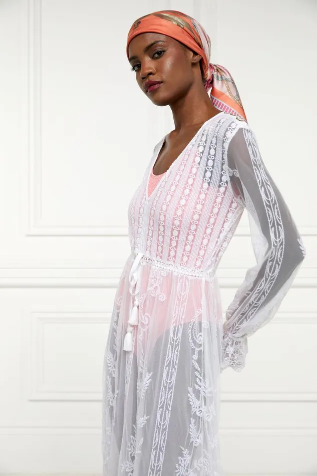 Women Dresses Holland Cooper Mika Beach Dress White Women Dresses Holland Cooper Mika Beach Dress White
