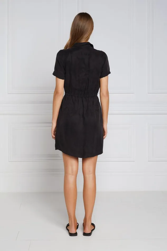 Women Dresses Holland Cooper Military Shirt Dress Black Women Dresses Holland Cooper Military Shirt Dress Black