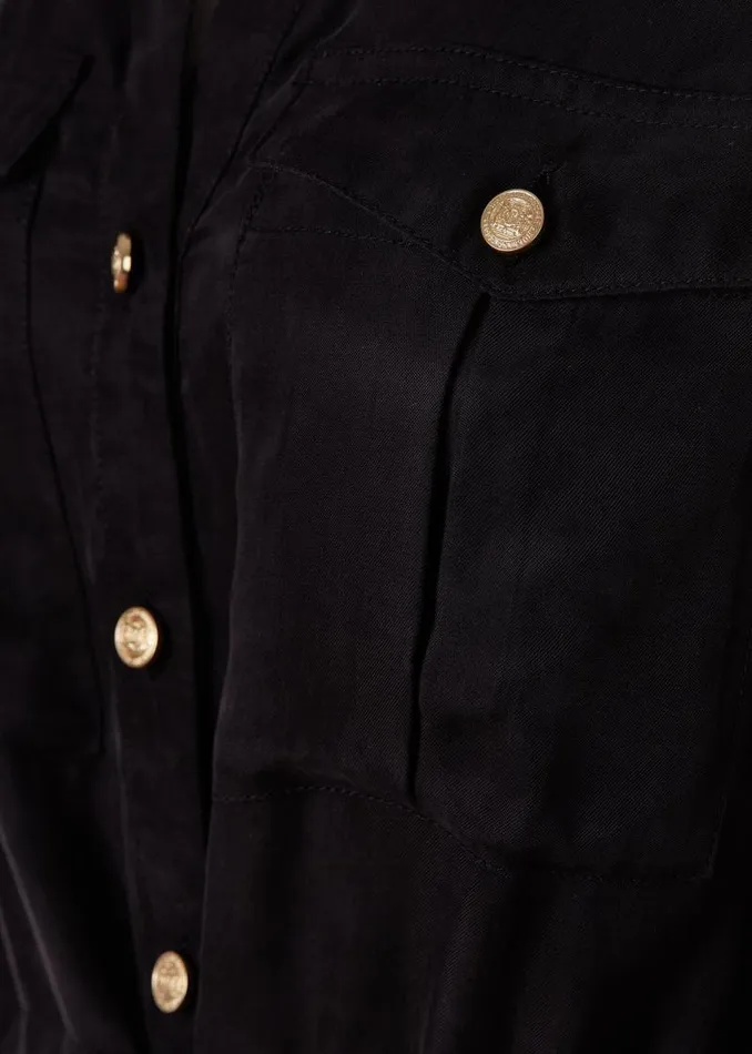 Women Dresses Holland Cooper Military Shirt Dress Black Women Dresses Holland Cooper Military Shirt Dress Black