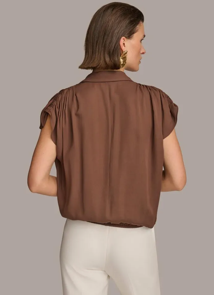 Women ELASTIC HEM BLOUSE Canyon Donna Karan New York Sweaters And Tops Women ELASTIC HEM BLOUSE Canyon Donna Karan New York Sweaters And Tops