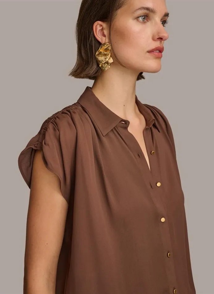 Women ELASTIC HEM BLOUSE Canyon Donna Karan New York Sweaters And Tops Women ELASTIC HEM BLOUSE Canyon Donna Karan New York Sweaters And Tops