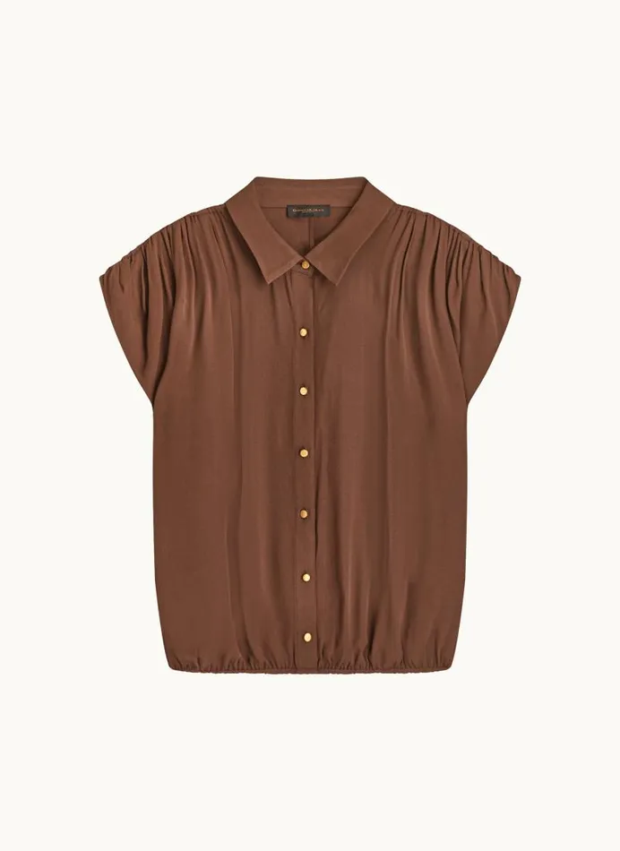 Women ELASTIC HEM BLOUSE Canyon Donna Karan New York Sweaters And Tops Women ELASTIC HEM BLOUSE Canyon Donna Karan New York Sweaters And Tops