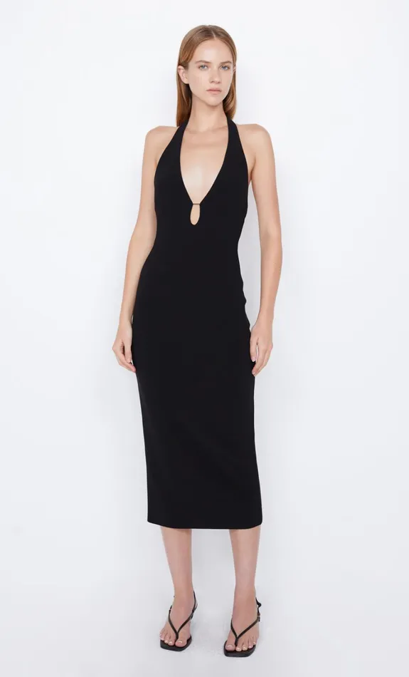 Women ELVIE HALTER MIDI DRESS 8211 BLACK Bec Bridge Maxi Dresses